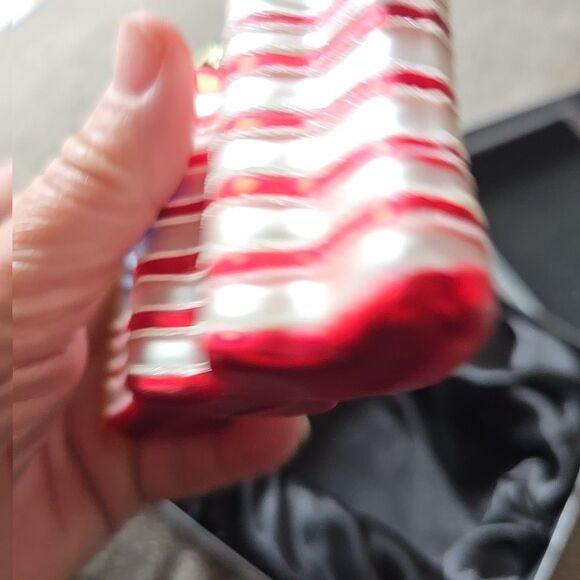 Valerie Parr Hill Glass Ornament American Flag Patriotic Christmas USA July 4th - Picture 5 of 8